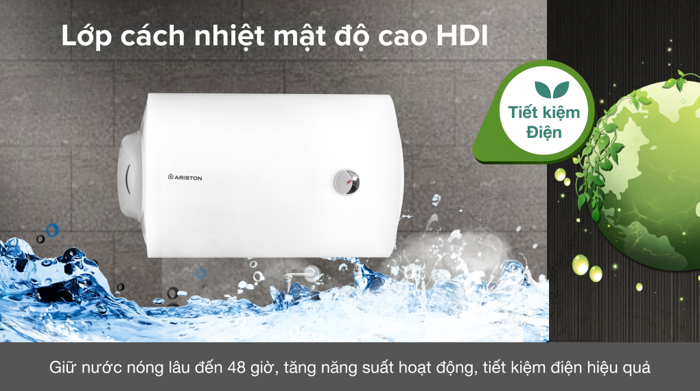 Bình nóng lạnh 50L Ariston Pro R 50 SH 2.5 FE- Bình ngang