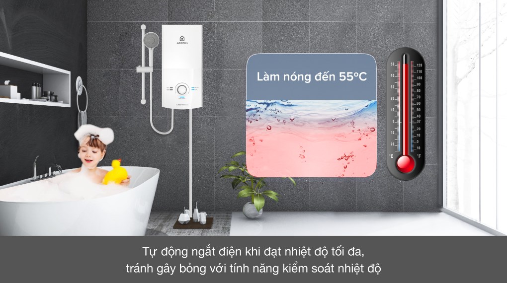 Máy nước nóng trực tiếp Ariston 4500W AURES PREMIUM 4.5