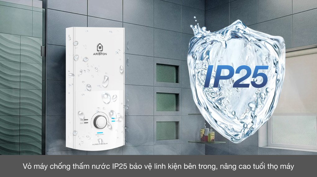 Máy nước nóng trực tiếp Ariston 4500W AURES PREMIUM 4.5