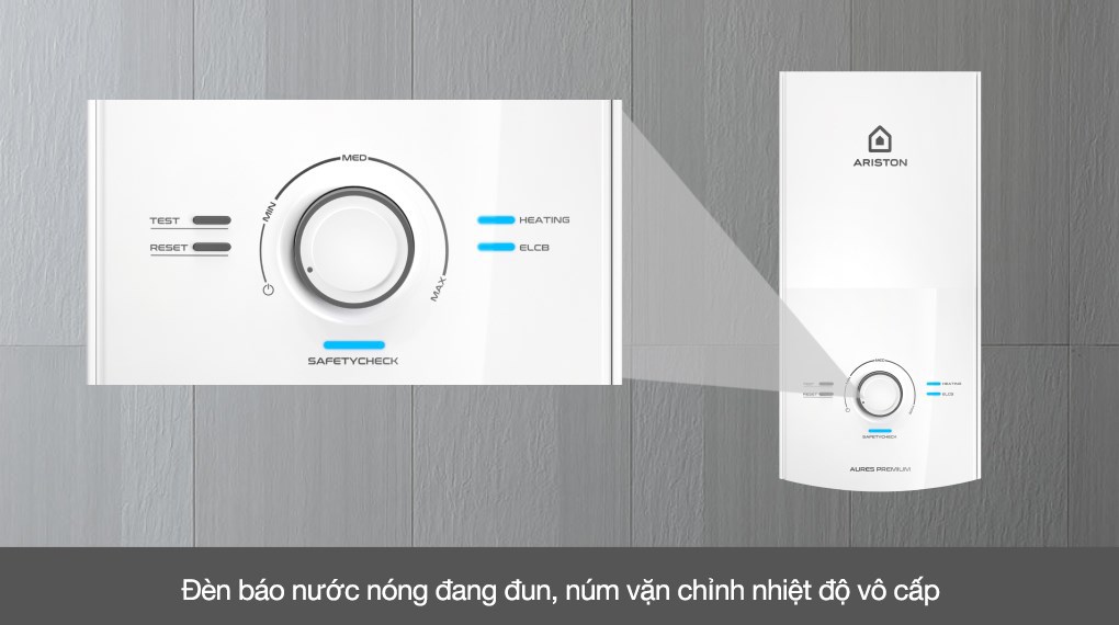 Máy nước nóng trực tiếp Ariston 4500W AURES PREMIUM 4.5