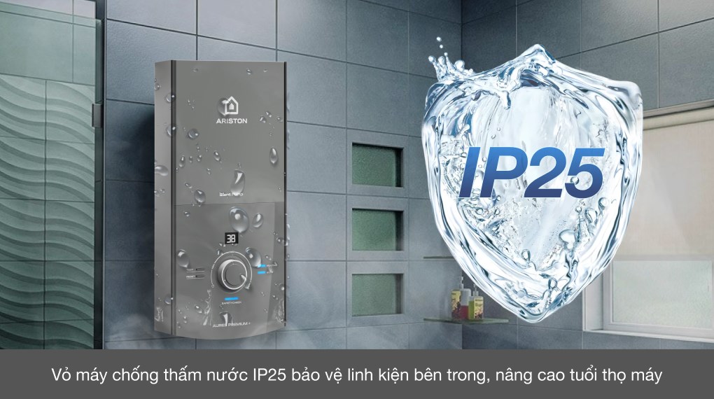 Máy nước nóng trực tiếp Ariston 4500W AURES PREMIUM+ 4.5P