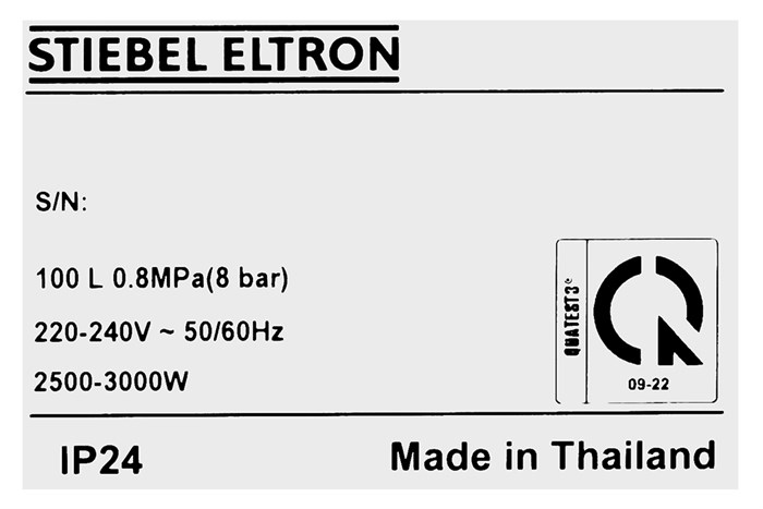 Máy nước nóng gián tiếp Stiebel Eltron 100 lít 2500W ESH 100 H Plus T-VN Màu Trắng