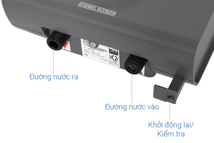 Máy nước nóng trực tiếp đa điểm (Multi Point) Stiebel Eltron 8000W DDH 8 EC Màu Xám