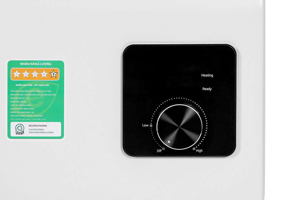 Máy nước nóng gián tiếp Beko 30 lít BWH 30 SDH Màu Trắng