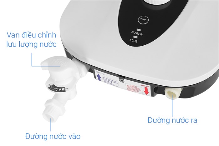 Máy nước nóng trực tiếp Rapido 4500W SONNE - SP4.5 Màu Trắng