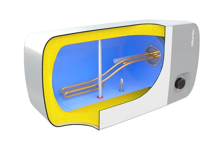 Máy nước nóng gián tiếp Atlantic 30 lít NEO LITE 833028 SWH 30H M-4 Màu Trắng - Xám