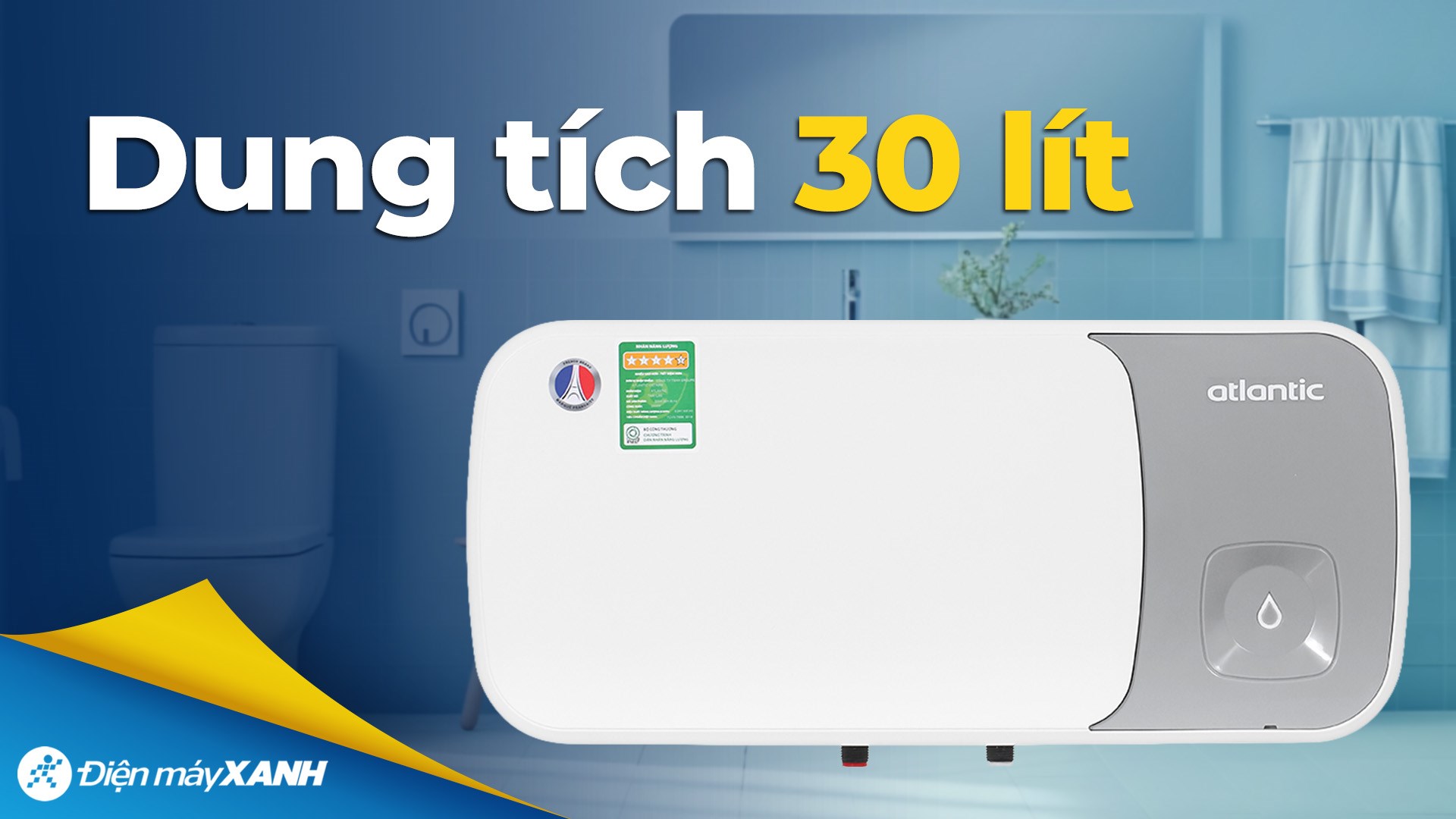 Máy nước nóng gián tiếp Atlantic 30 lít ESA SLIM 833057 SWH 30H M-14