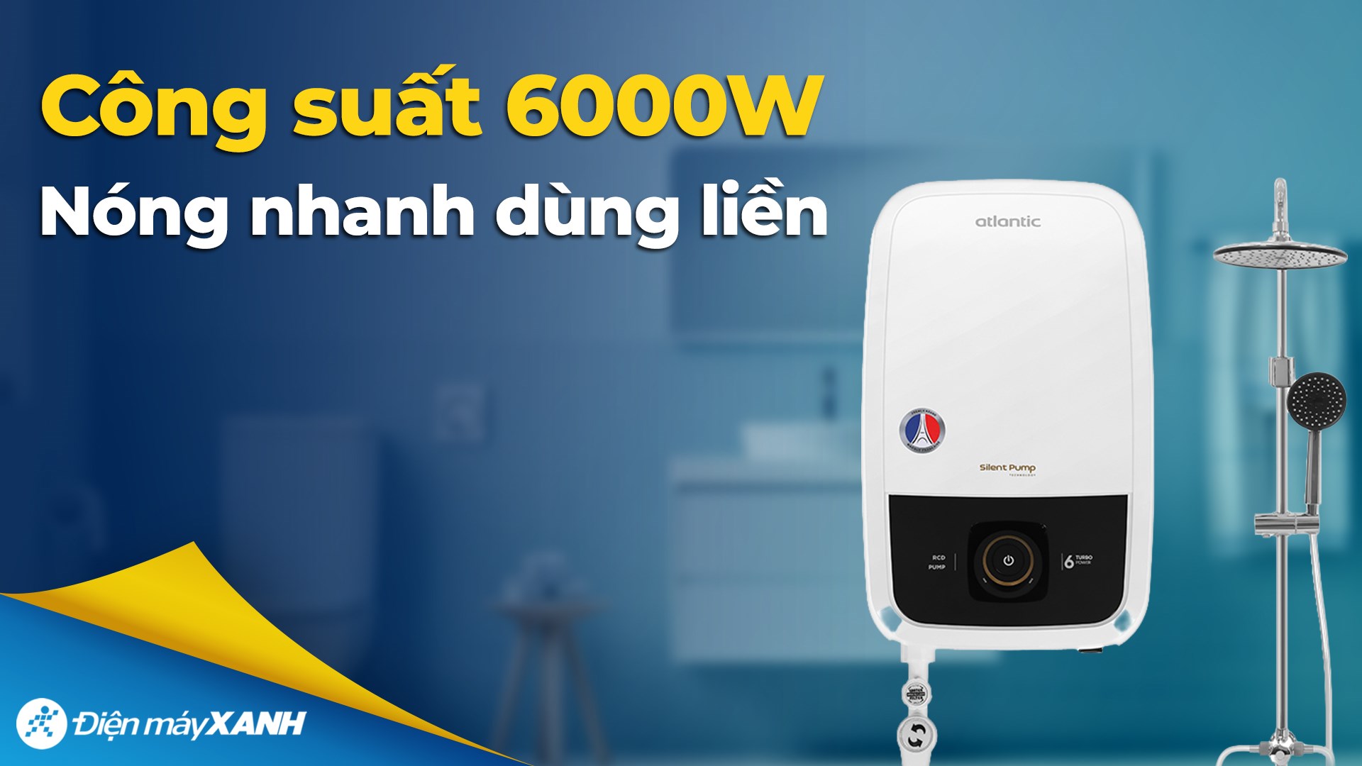 Máy nước nóng trực tiếp Atlantic 6000W Tempo Turbo 6000 PU RS - 811029
