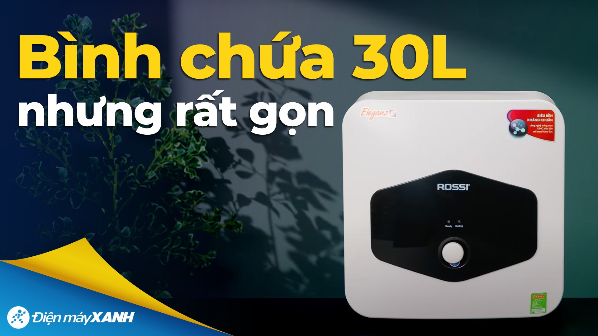 Máy nước nóng gián tiếp Rossi Eleganz-C 30 lít 2500W REC30SQ