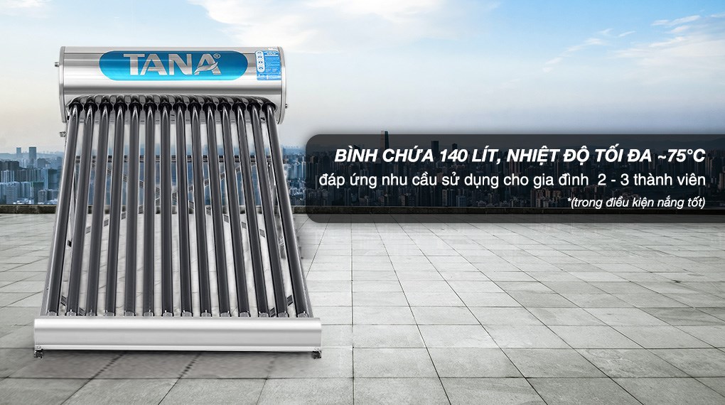 Máy nước nóng năng lượng mặt trời Tân Á 140 lít Go 58-14