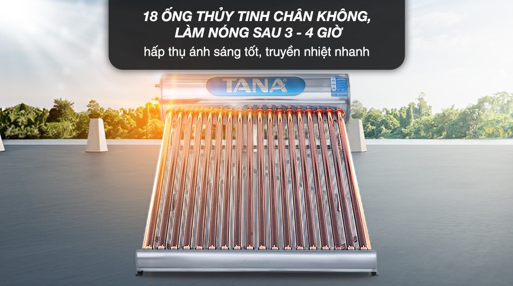 Máy nước nóng năng lượng mặt trời Tân Á 180 lít Go 58-18