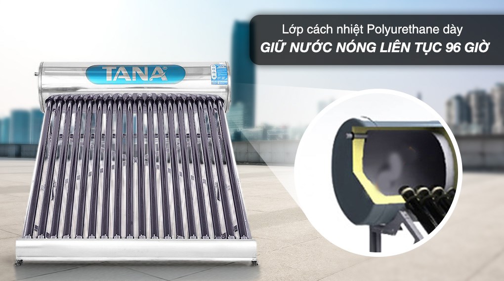 Máy nước nóng năng lượng mặt trời Tân Á 180 lít Go 58-18