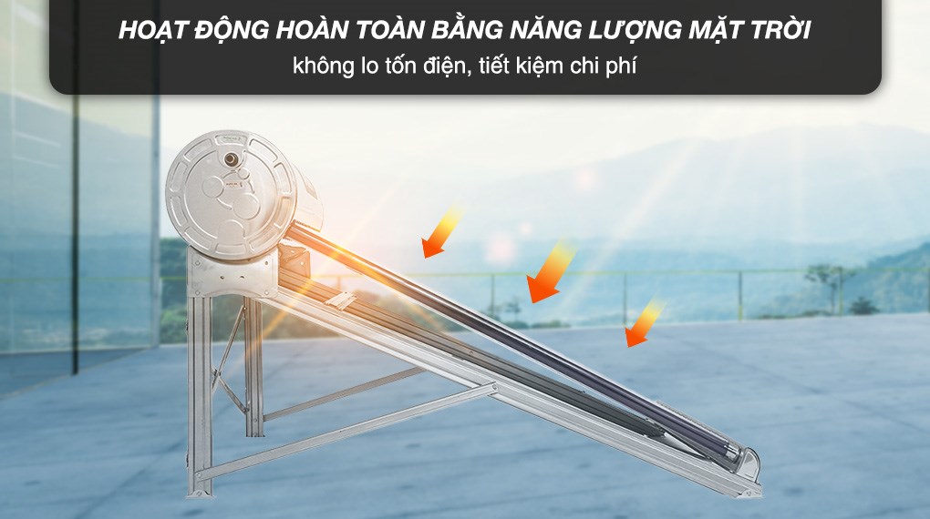 Máy nước nóng năng lượng mặt trời Tân Á 180 lít Go 58-18