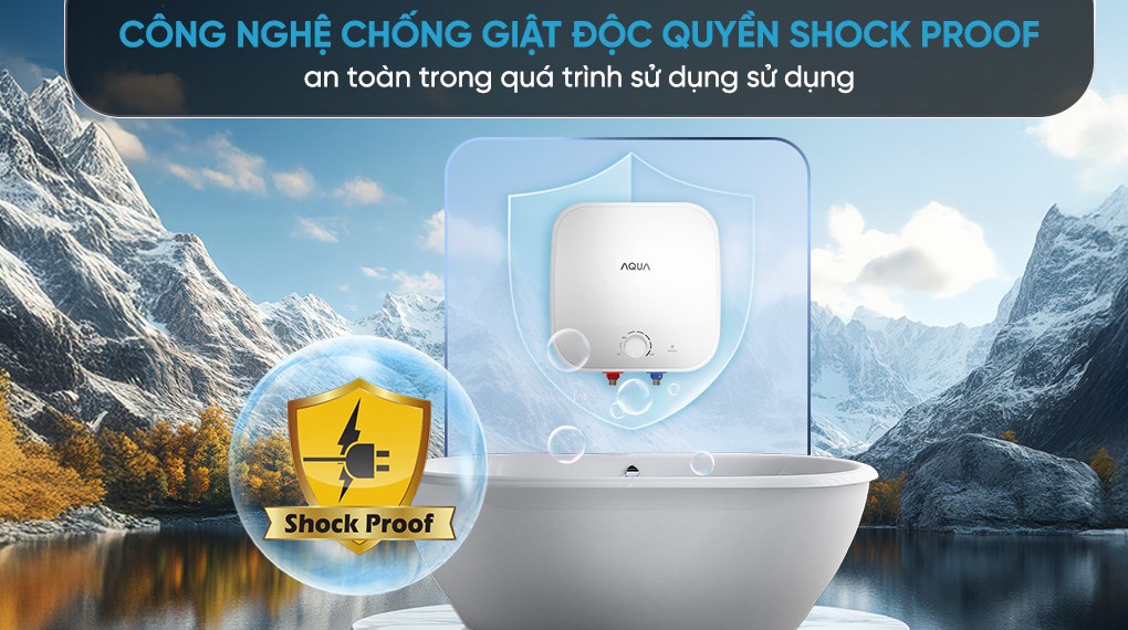 Máy nước nóng gián tiếp Aqua 15 lít 2500W AES15V-SQM1(VN)