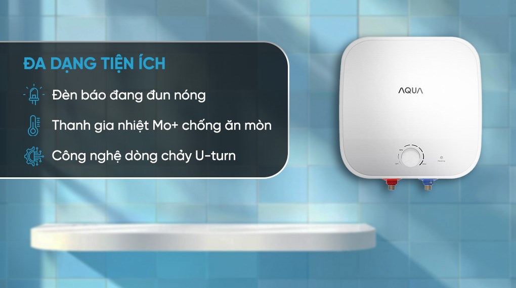 Máy nước nóng gián tiếp Aqua 15 lít 2500W AES15V-SQM1(VN)