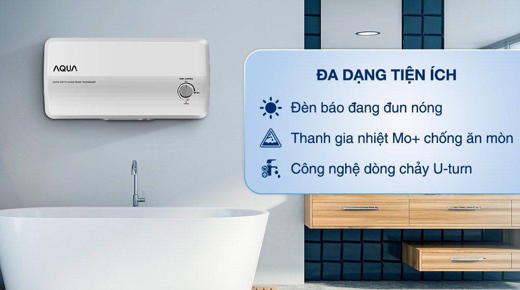 Máy nước nóng gián tiếp Aqua 30 lít 2500W AES30H-SUPER