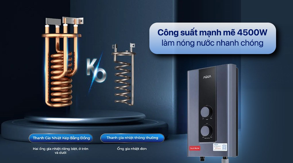 Máy nước nóng trực tiếp Aqua 4500W AEI45E-FP3B(VN)