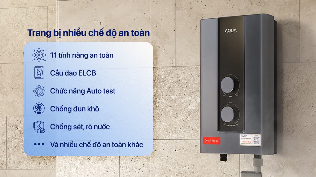 Máy nước nóng trực tiếp Aqua 4500W AEI45E-FP3B(VN)