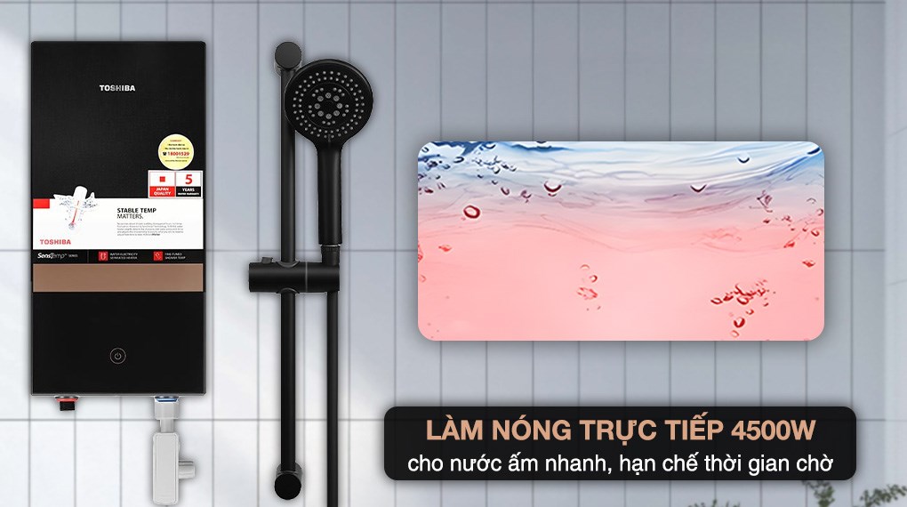 Máy nước nóng trực tiếp Toshiba 4500W TWH-45EMC1PVN(K)-KB