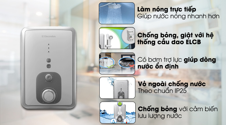 Máy nước nóng Electrolux EWE351BA-DW 3.5 kW