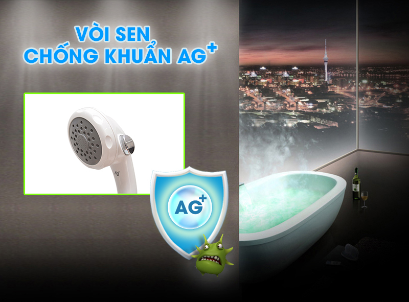 Vòi sen 3 chế độ phun có Ag+ chống khuẩn an toàn cho làn da