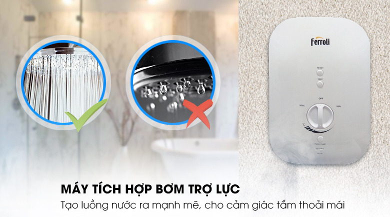 Máy nước nóng Ferroli DIVO SSP 4.5 kW