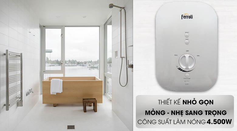 Máy nước nóng Ferroli DIVO SSP 4.5 kW