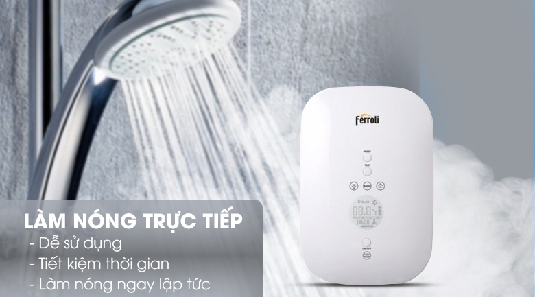 Làm nóng trực tiếp - Máy nước nóng Ferroli DIVO SDN 4.5 kW