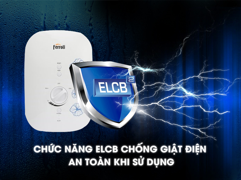 ELCB - Máy Nước Nóng Ferroli Divo SSN 4.5S (BM01) 4.5 kW