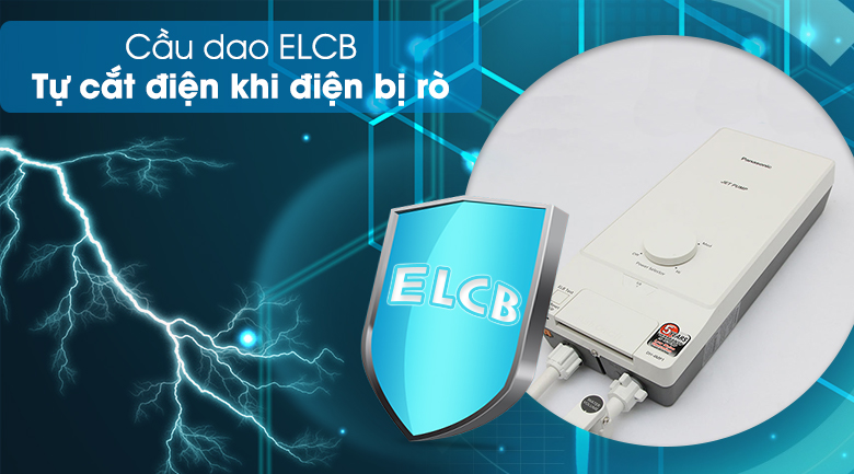 ELCB - Máy nước nóng Panasonic DH-4MP1VW 4.5 kW