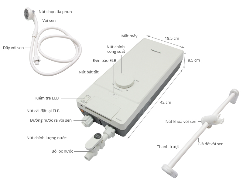máy nước nóng Panasonic DH-4MS1VW 4.5 KW