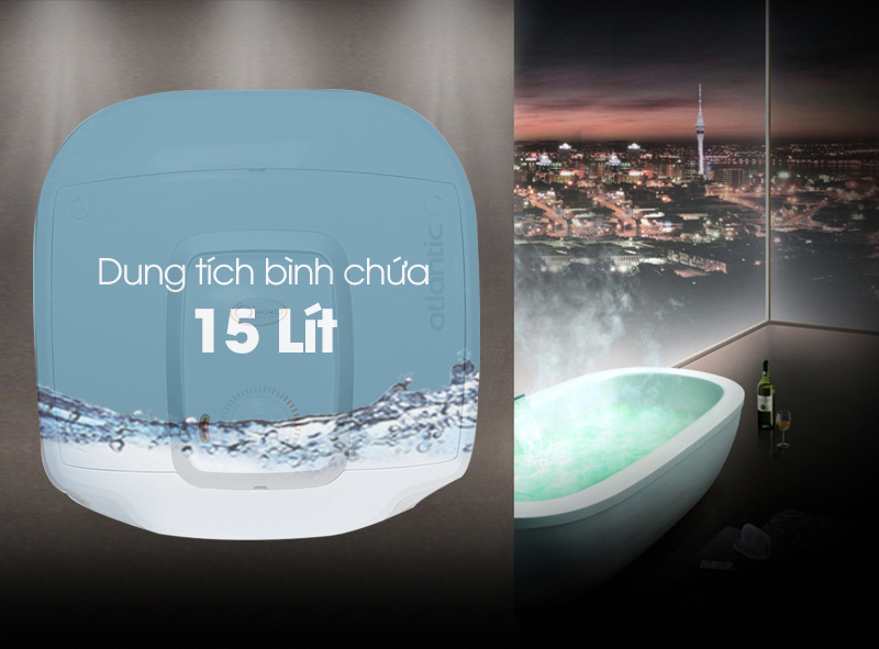 Dung tích lưu trữ lượng nước đến 15 lít