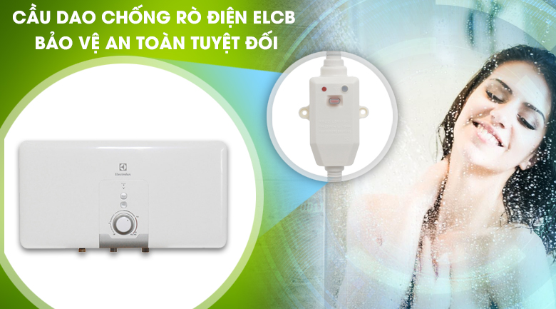 Dây nguồn chống giật ELCB - Bình nước nóng Electrolux EWS15DDX-DW 15 lít
