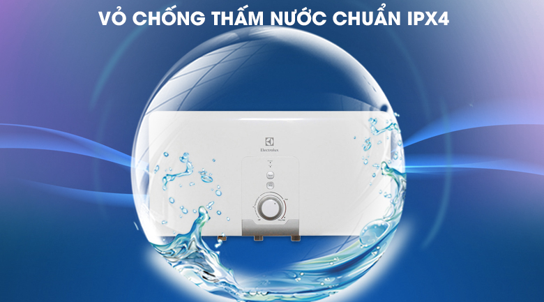 Chống nước IPX4 - Bình nóng lạnh Electrolux EWS30DDX-DW 30 lít