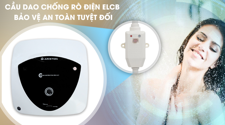 Cầu dao chống rò điện ELCB - Bình nóng lạnh Ariston AN 15 LUX FE 15 lít