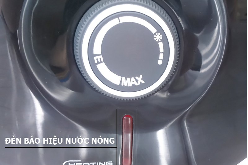 Đèn sáng khi nước nóng đạt nhiệt độ hoàn hảo