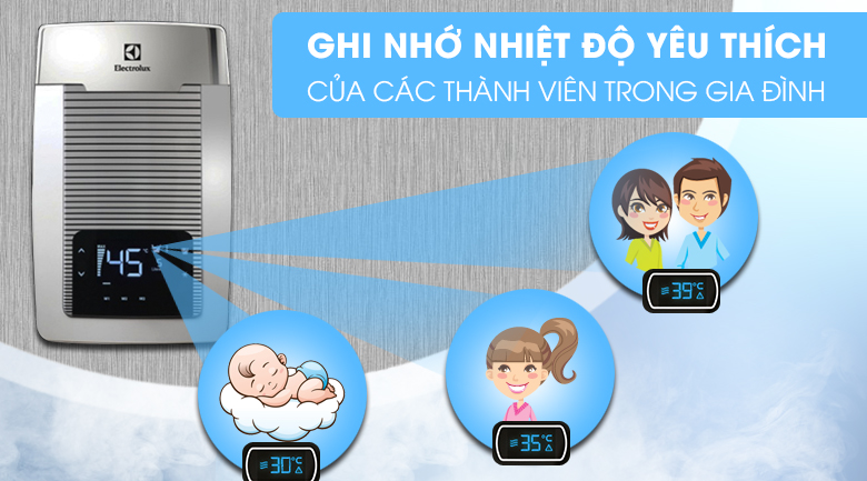 Ghi nhớ nhiệt độ - Máy nước nóng Electrolux EWE451TX-DCT2 4.5 kW