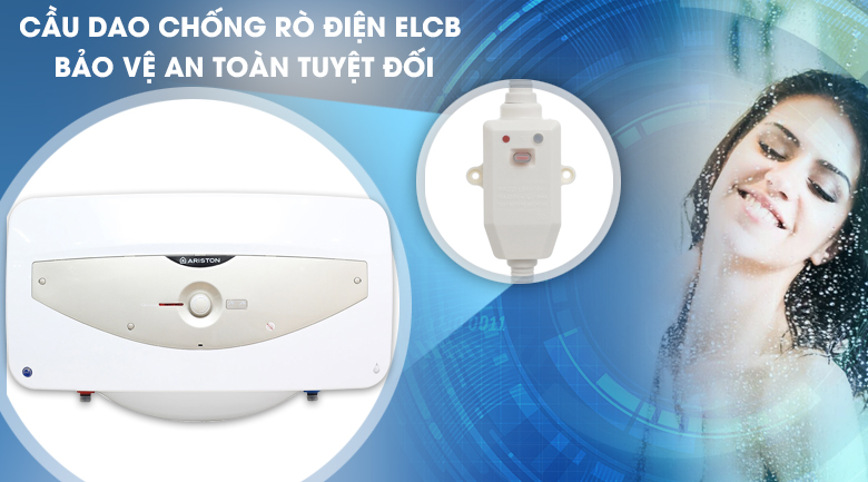 Cầu giao ELCB - Bình tắm nóng lạnh Ariston SL 30 QH FE - MT 30 lít 