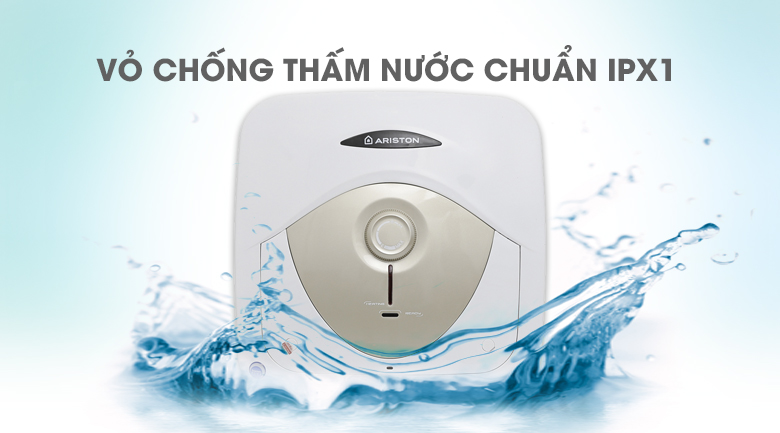 Vỏ chống thấm nước chuẩn IPX1 - Bình tắm nóng lạnh Ariston 15 lít AN 15 RS MT