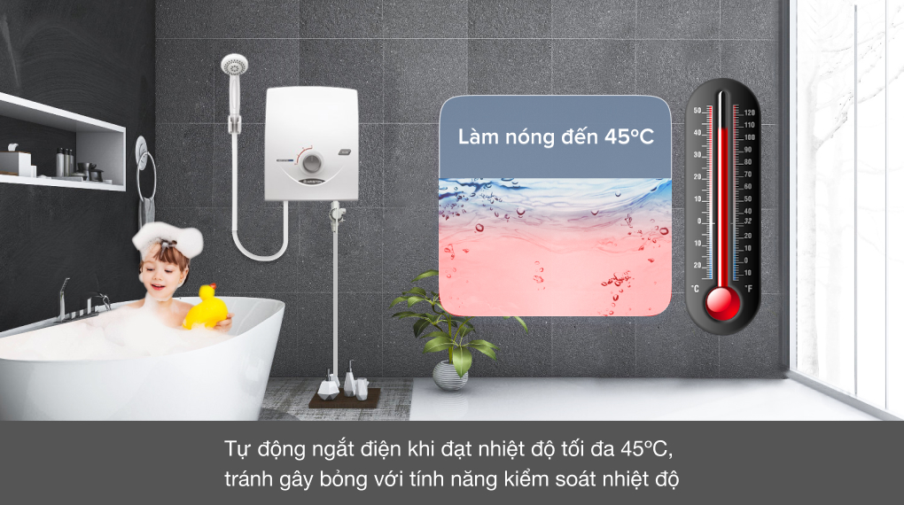 Bộ ổn định nhiệt kép - Máy nước nóng Ariston SB35E-VN