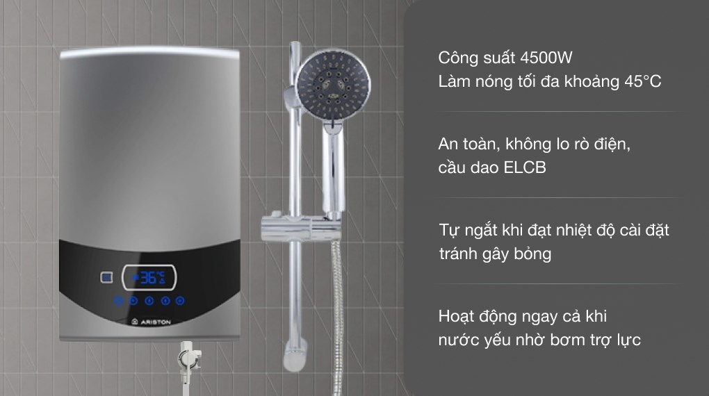 Máy nước nóng trực tiếp Ariston 4500W ST45PE-VN