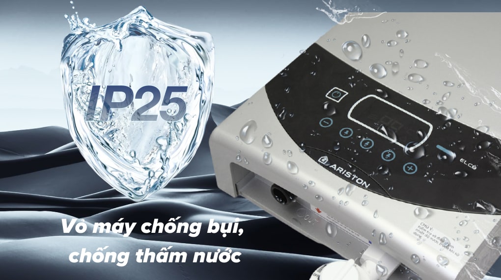 Vỏ chống thấm chuẩn IP25 - Máy nước nóng Ariston ST45PE-VN 