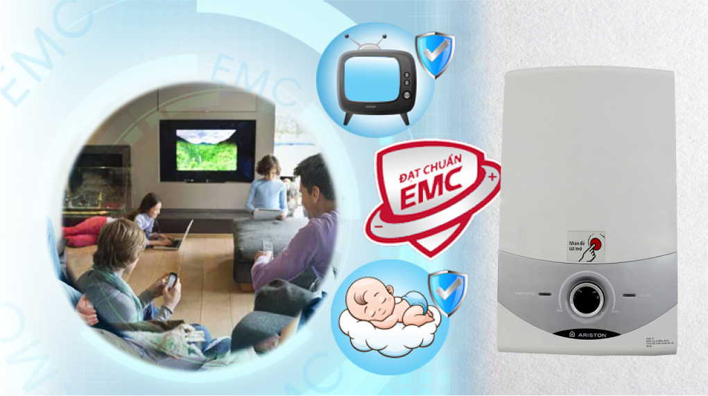 Tương thích điện từ EMC - Máy nước nóng trực tiếp Ariston 4500W SM45E-VN