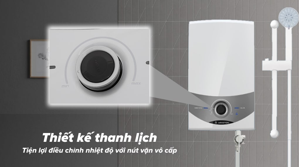 Máy nước nóng trực tiếp Ariston 4500W SM45E-VN - Thiết kế thanh lịch 