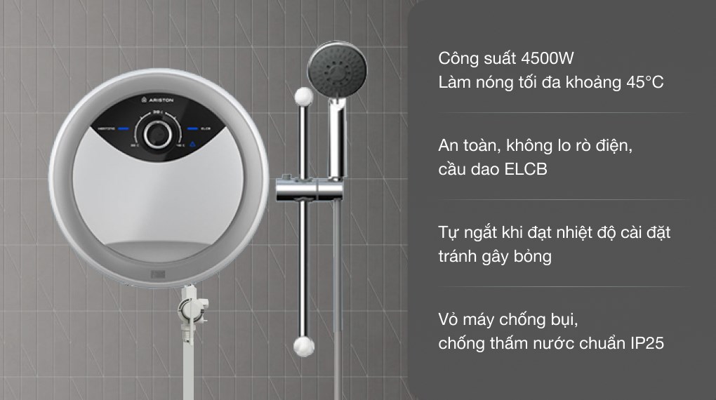 Máy nước nóng trực tiếp Ariston 4500W RMC45E-VN
