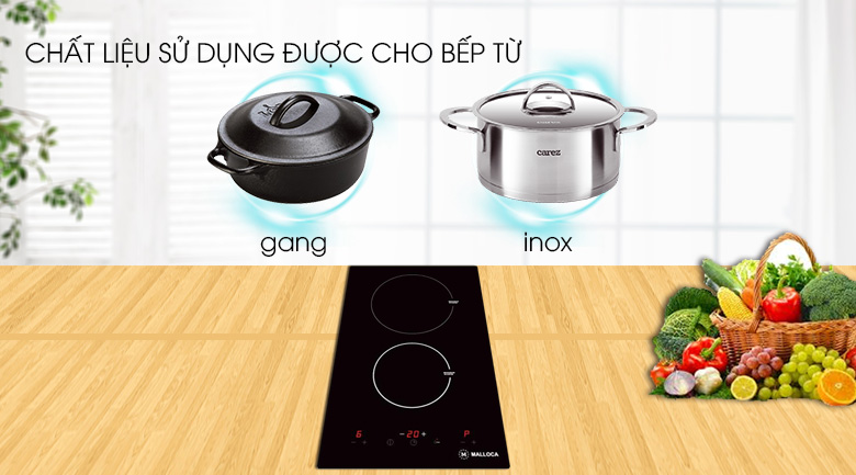 Bếp từ đôi lắp âm Malloca MDH-02I