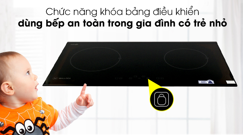 Bếp từ đôi lắp âm Malloca MH-02ID