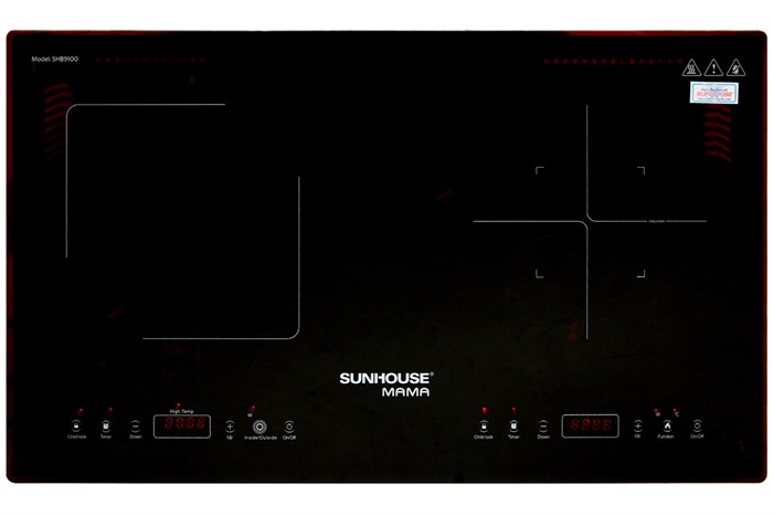 Bếp từ hồng ngoại lắp âm Sunhouse Mama SHB 9100 Màu Đen