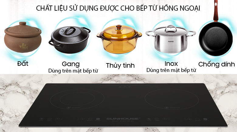 Bếp từ hồng ngoại Sunhouse SHB9106-ES