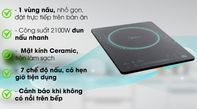 Bếp từ Midea MI-T2117DB